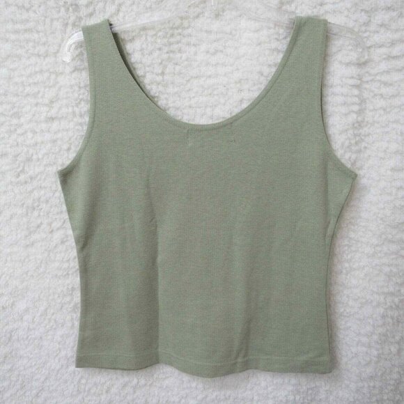 New York style tank top‎ Womens size medium green Polyester blend front design - Picture 3 of 6